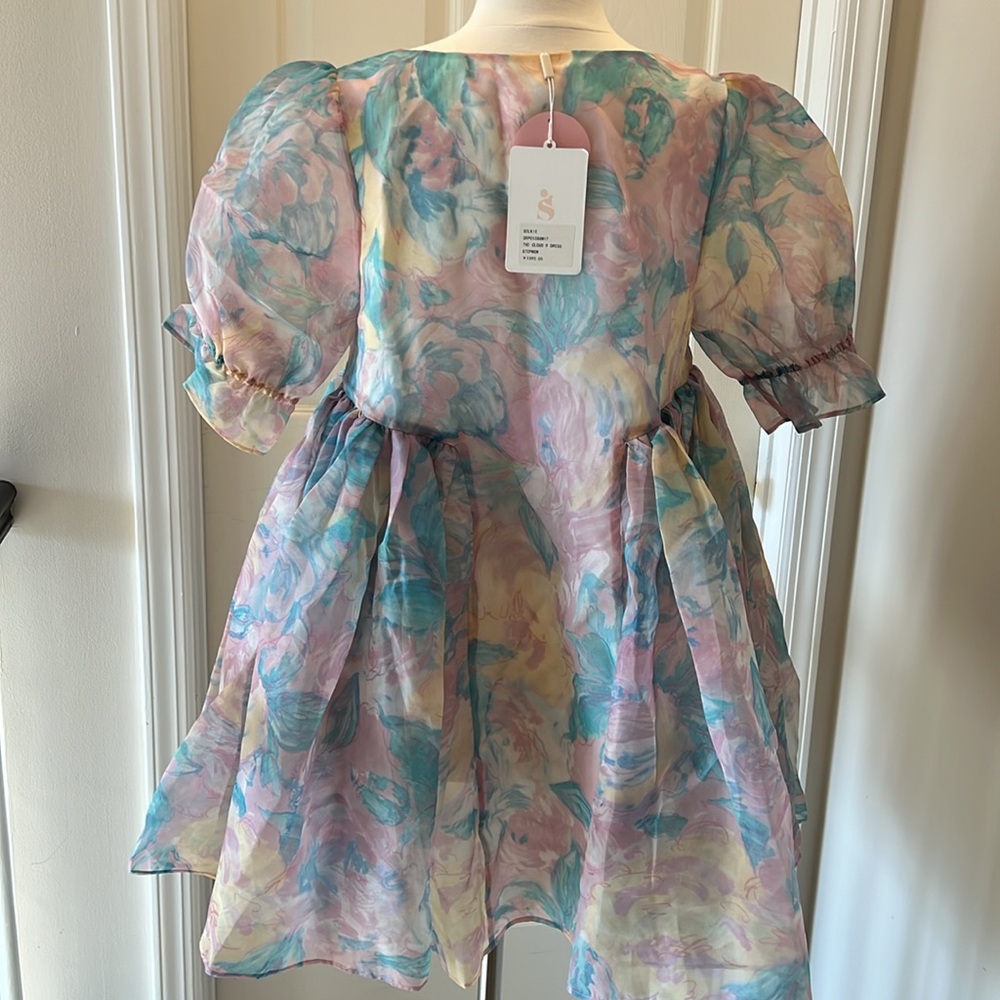 Selkie The Cloud Dress 9 Stepmom size small. Pastel flower print Easter dress - Picture 3 of 8